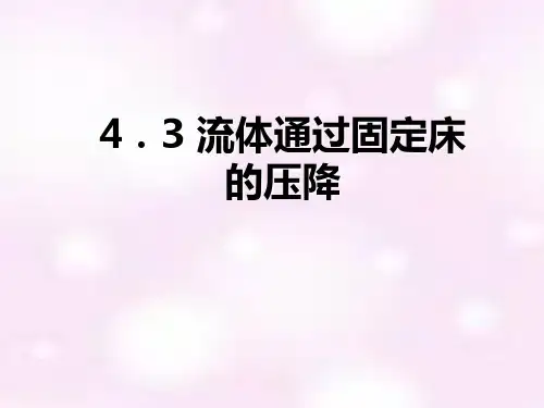 43 流体通过固定床的压降
