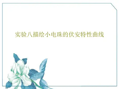 实验八描绘小电珠的伏安特性曲线27页PPT