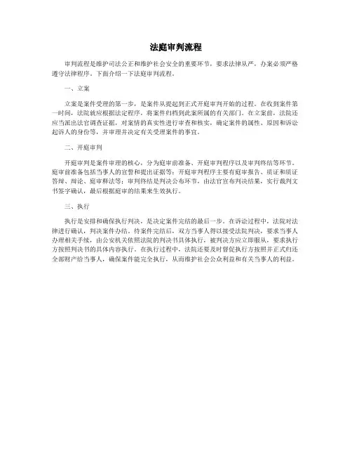 法庭审判流程