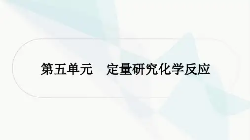 鲁教版中考化学复习第五单元定量研究化学反应第五单元定量研究化学反应课件