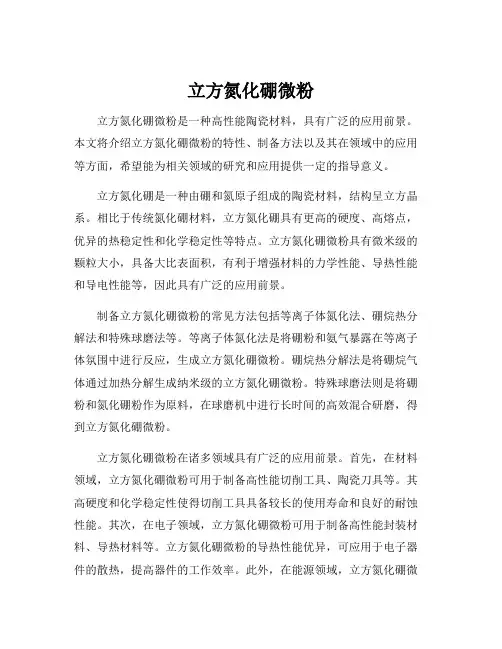 立方氮化硼微粉