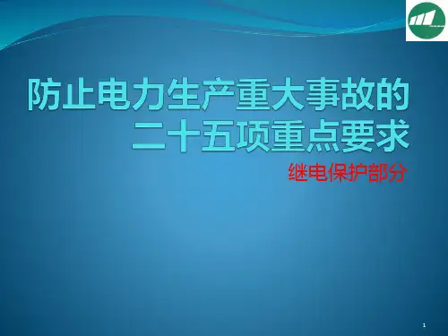 二十五项反措继电保护PPT课件