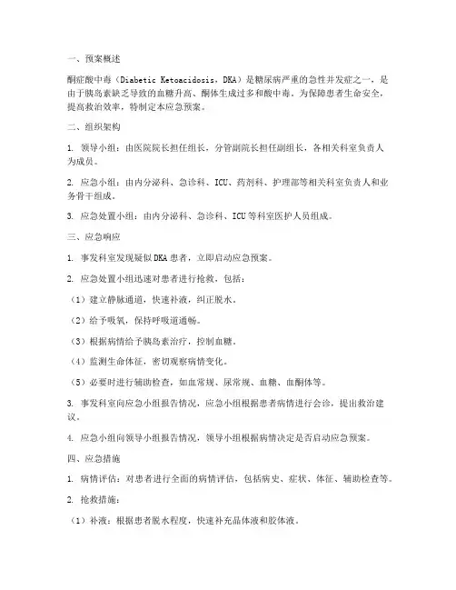 酮症酸症中毒应急预案