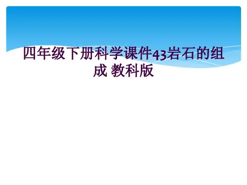四年级下册科学课件43岩石的组成 教科版