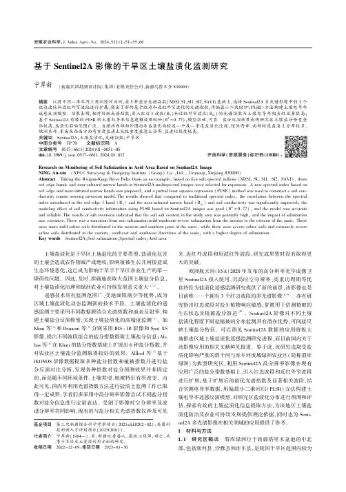 基于Sentinel2A_影像的干旱区土壤盐渍化监测研究