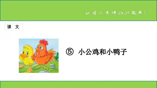 部编语文一年级下册课文 第5课 《小公鸡和小鸭子》课件、初试身手.pptx