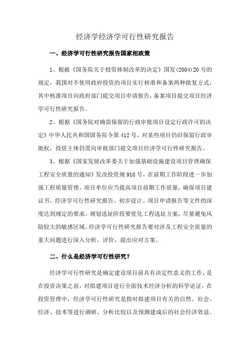 经济学可行性研究报告