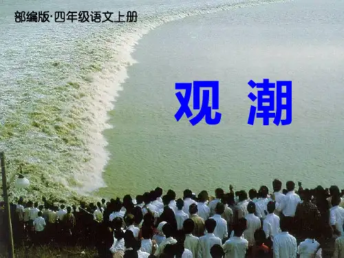 2020最新部编版四年级语文上册 第1课《观潮》ppt公开课课件