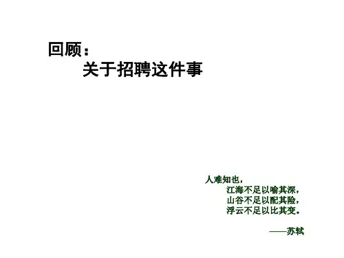 赢在职场经典实用课件：行为面试技巧(演示版)