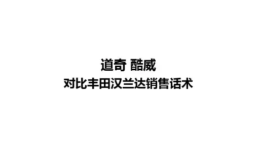 汉兰达对比话术_1127