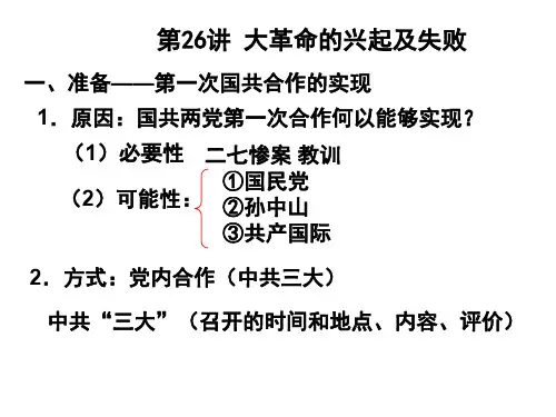 大革命的兴起和失败(中学课件201911)