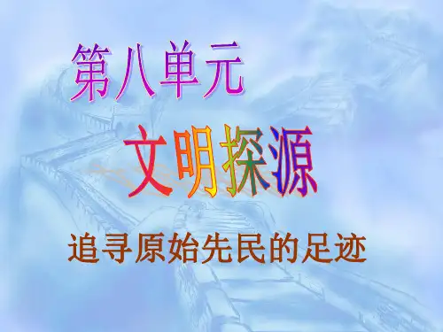 浙江省宁波市人教版历史与社会七年级下册第八单元第一课第一框追寻原始先民的足迹