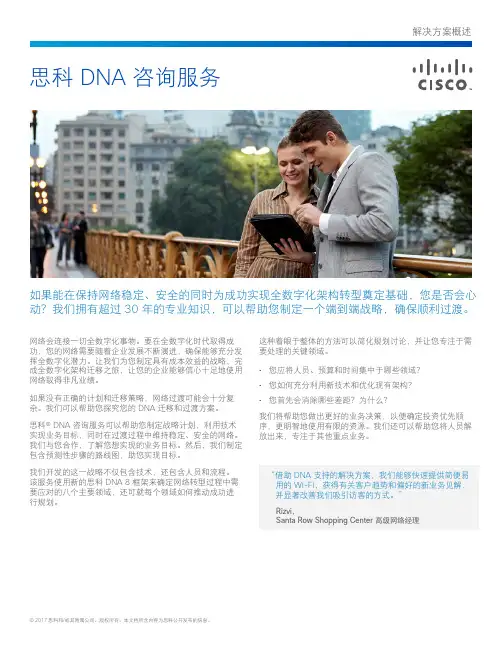 思科 DNA 咨询服务