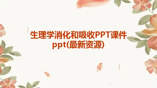 2024年度-生理学消化和吸收PPT课件ppt(最新资源)