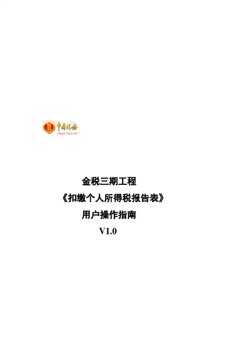扣缴个人所得税报告表-模板操作指南