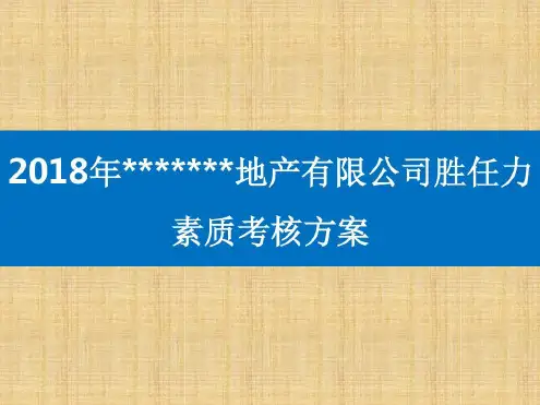 胜任力素质考核方案