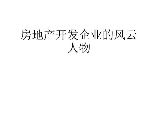 房地产开发企业的风云人物