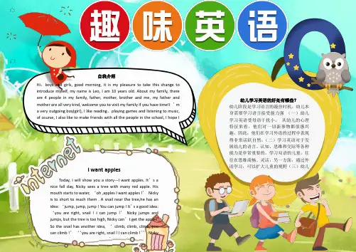 英语版自我介绍电子小报精选【可编辑】2