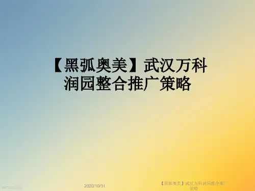 【黑弧奥美】武汉万科润园整合推广策略
