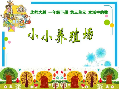 北师大版一年级下册数学优秀课件-3.5《小小养殖场》(共17张)