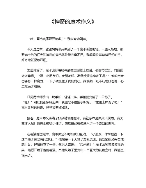 《神奇的魔术作文》