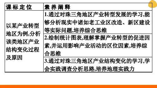 第3节产业结构转型地区的发展——以珠三角地区为例