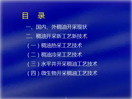 稠油油藏开采技术ppt课件