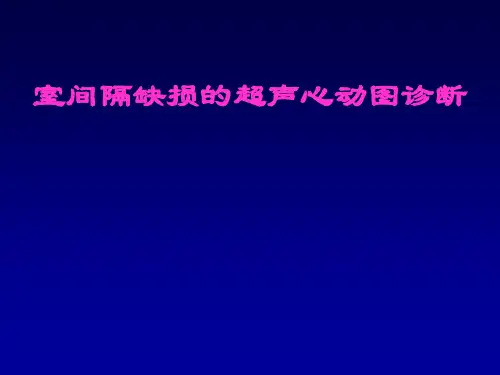 室间隔缺损的超声心动图诊断