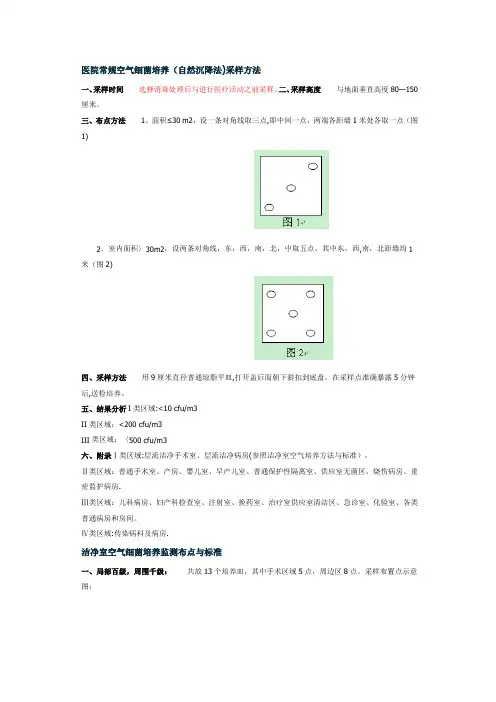 空气培养的采样方法