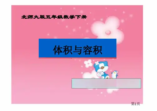 北师大版数学五年级下册《体积与容积》课件(共24张PPT)