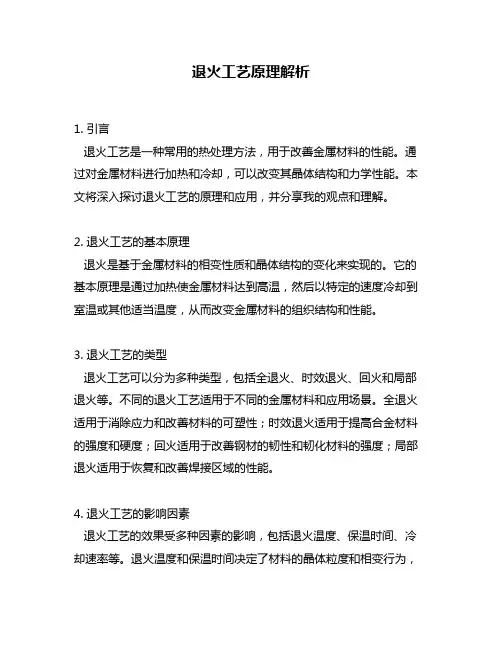 退火工艺原理解析