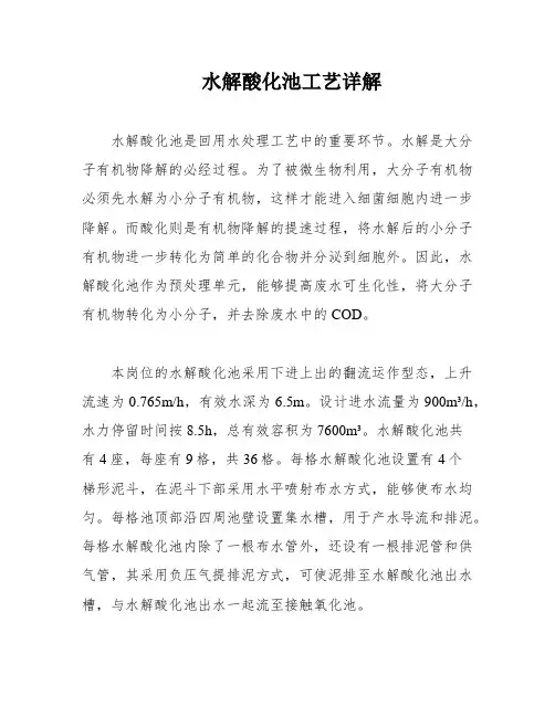 水解酸化池工艺详解