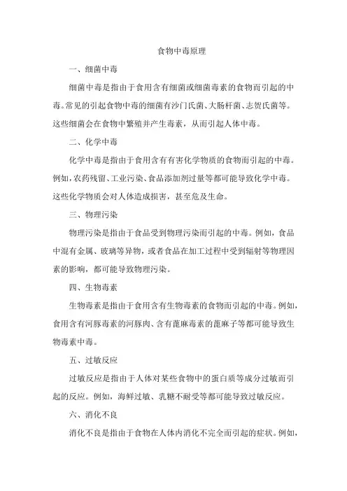 食物中毒原理