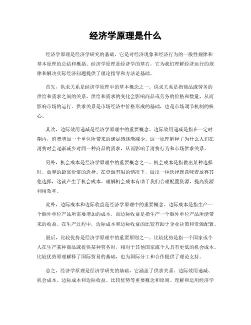 经济学原理是什么