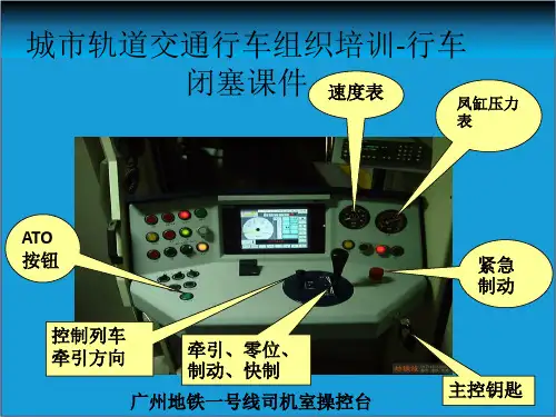 城市轨道交通行车组织培训-行车闭塞课件