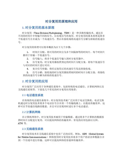 时分复用的原理和应用6