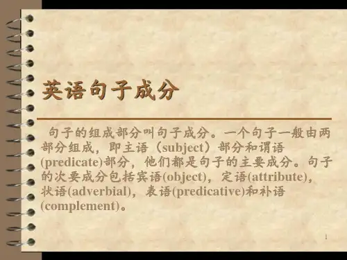 英语句子成分分析PPT课件