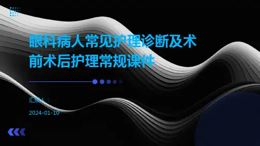 眼科病人常见护理诊断及术前术后护理常规课件