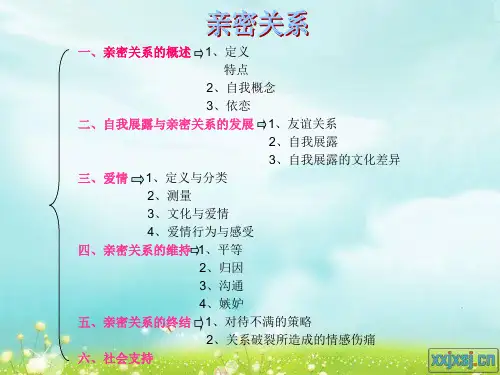 社会心理学亲密关系爱情