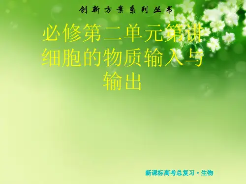 必修第二单元第讲细胞的物质输入与输出优秀课件