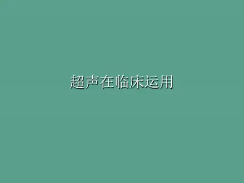 超声在临床应用ppt课件