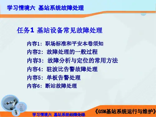 通信技术《基站设备常见故障处理演示文稿》