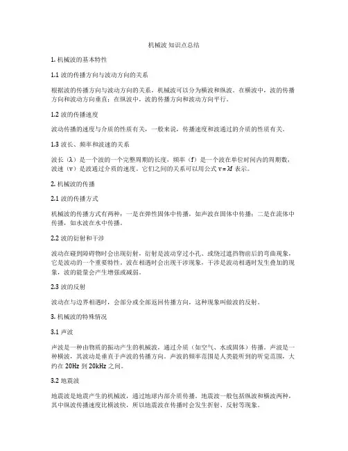 机械波 知识点总结