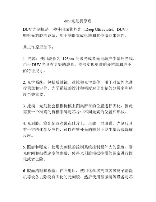 duv光刻机原理