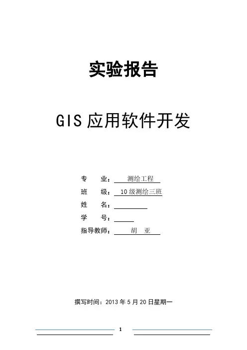 GIS实验报告