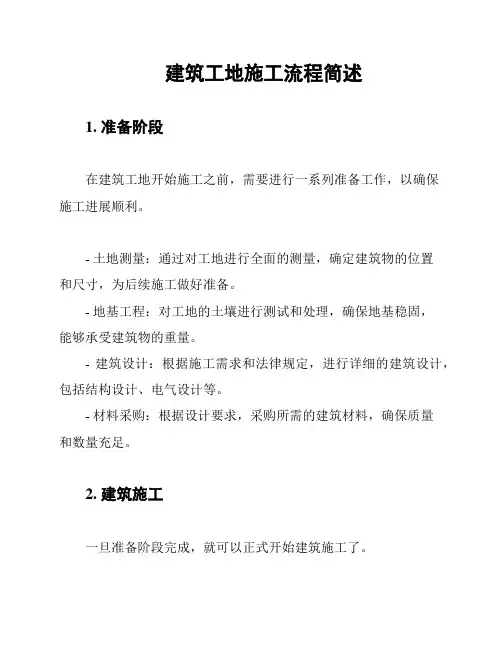 建筑工地施工流程简述