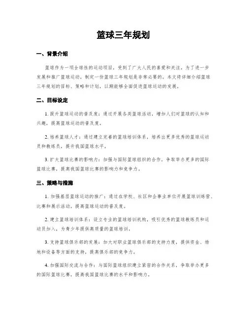 篮球三年规划
