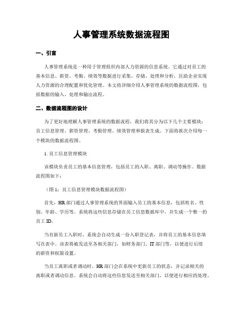 人事管理系统数据流程图