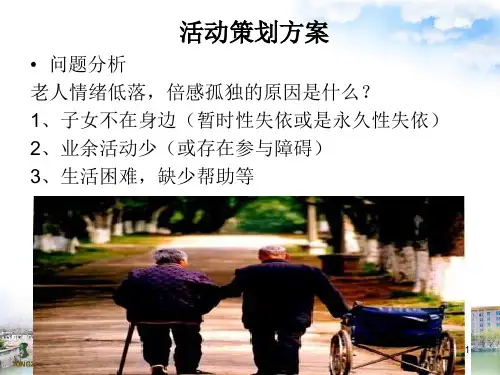 老年人活动方案设计ppt课件
