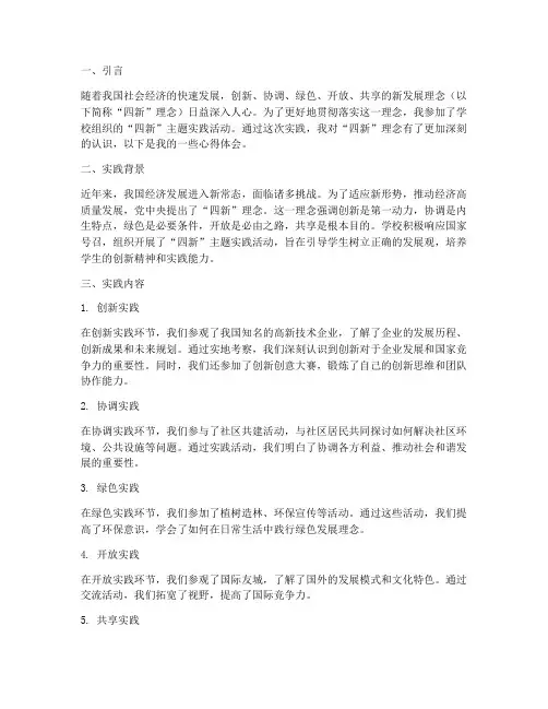 四新_主题实践心得体会